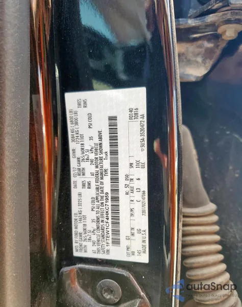 2017 Ford F150 Supercrew из США, поврежденный, VIN 1FTEW1CF4HKC71959